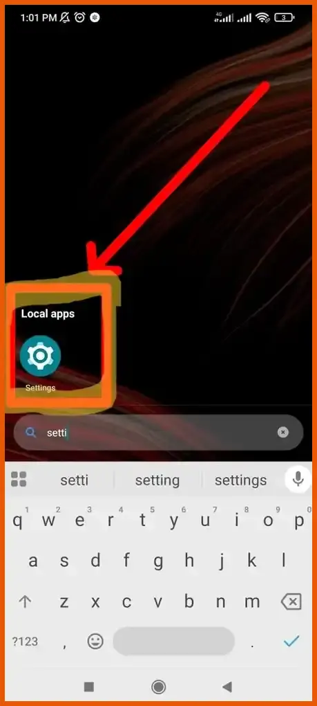 Passo 1: abrir configuracoes do Android para iniciar a permissao